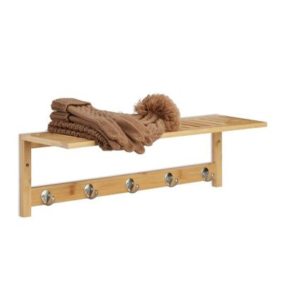 Estante de pared WOODENFURN con 5 ganchos