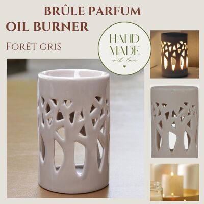 Perfume Burner – Gray Forest – Aromatherapy Candle Holder – Fondants, Scented Waxes – Ambient Scents – Gift Idea