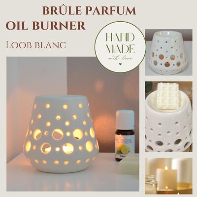 Parfümbrenner – Loob – Kerzenhalter aus lackierter Keramik – Zubehör für gesunde Diffusion – Duftwachse, ätherische Öle – Dekorationsobjekt