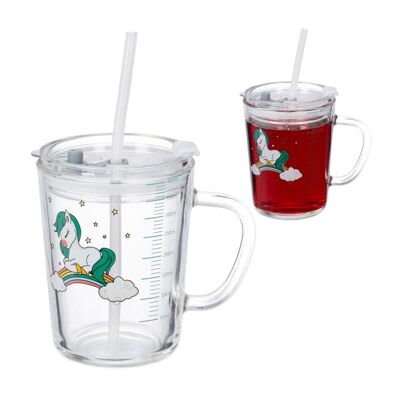 WOODENFURN Juego de 2 vasos infantiles con motivo de caballo