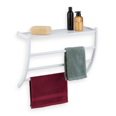 WOODENFURN White Towel Holder for the Wall