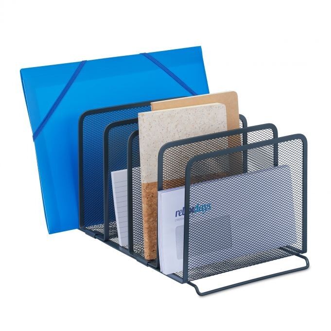 Porte-documents WOODENFURN à 5 compartiments anthracite