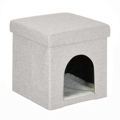 Cueva para gatos plegable WOODENFURN beige