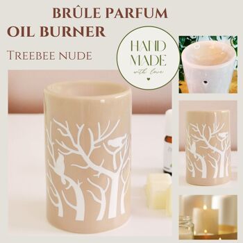 Brûle Parfum – Treebee Nude – Diffusion Cires Parfumées, Huiles Essentielles – Accessoire Aromathérapie  Déco 1
