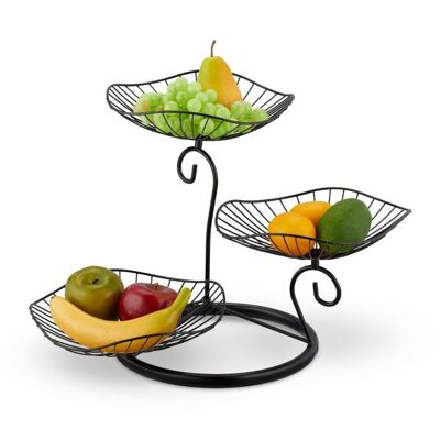 Présentoir à fruits à 3 niveaux WOODENFURN