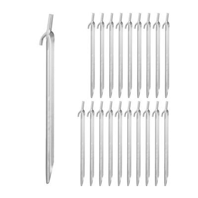 Juego de 20 piquetas para tienda de campaña WOODENFURN