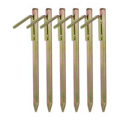 Anclajes de suelo WOODENFURN de 30 cm en juego de 6