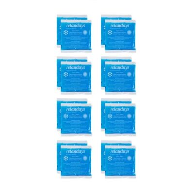 Lot de 16 coussinets rafraîchissants rectangulaires WOODENFURN, bleus