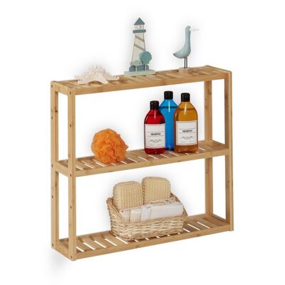 Étagère de salle de bain étroite WOODENFURN avec 3 étagères