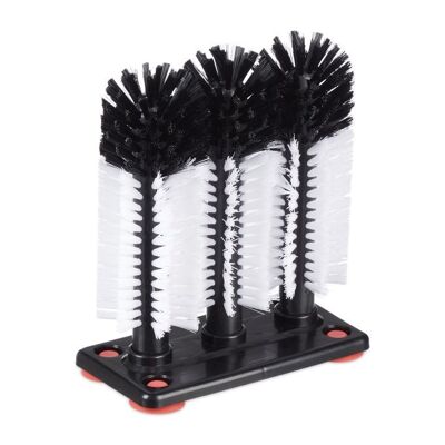 WOODENFURN Juego de cepillos para lavar vidrio de 3 piezas