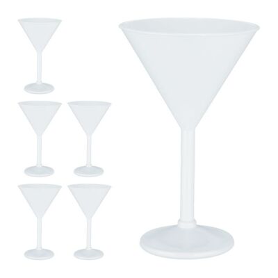 Verres à Martini WOODENFURN en plastique, lot de 6
