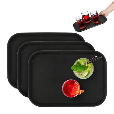 Ensemble de 3 plateaux de service Gastro WOODENFURN