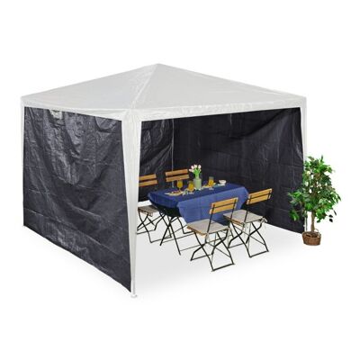 Ensemble de 3 panneaux latéraux gris pour pavillon WOODENFURN