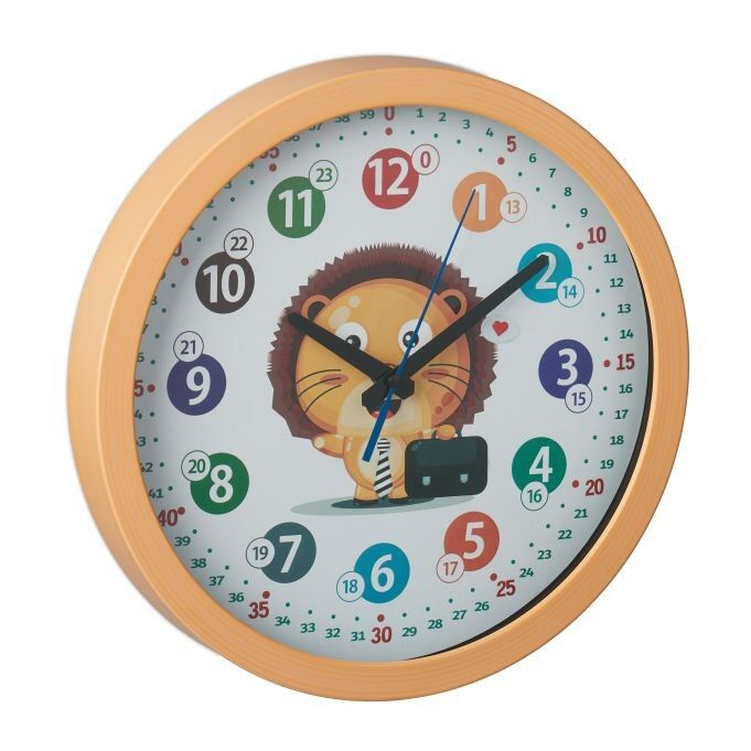 Horloge murale pour enfants WOODENFURN « Lion »