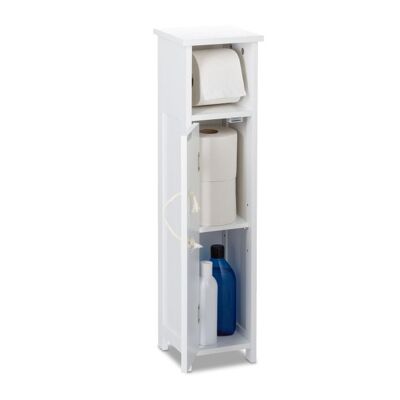 Porta carta igienica da appoggio WOODENFURN in bianco