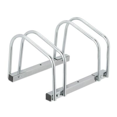 Support à vélo WOODENFURN argenté pour 2 vélos