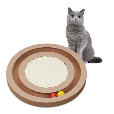 Rascador para gatos WOODENFURN con alfombra de sisal