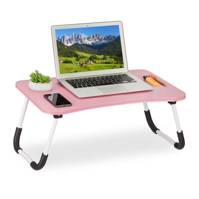 Table pour ordinateur portable rose WOODENFURN