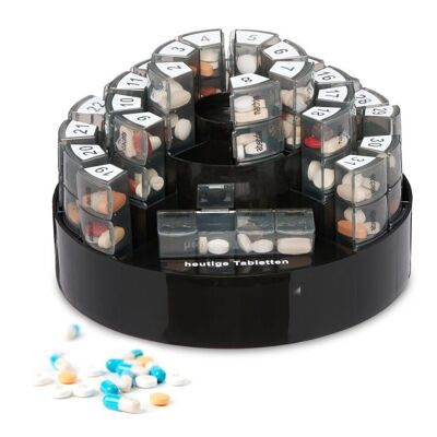 WOODENFURN Pill Box 31 Days 4 Compartments