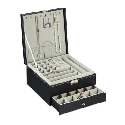 Almacenamiento de joyas WOODENFURN con 3 niveles