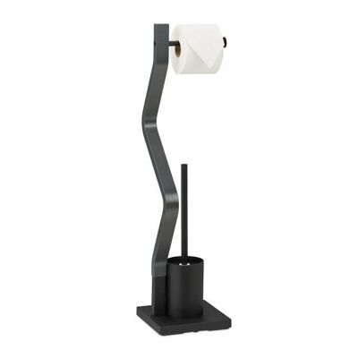 Ensemble WC WOODENFURN noir/gris