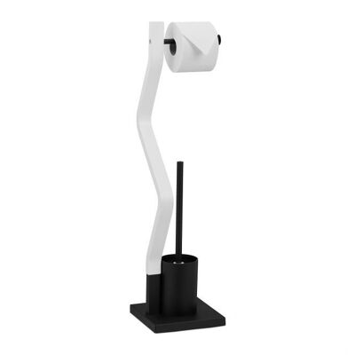 Ensemble de brosses WC WOODENFURN noir/blanc