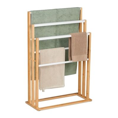 Porte-serviettes en bambou WOODENFURN 6 barres