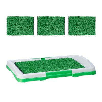 Baño para perros WOODENFURN con césped