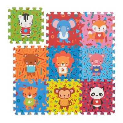 Alfombra rompecabezas de animales WOODENFURN