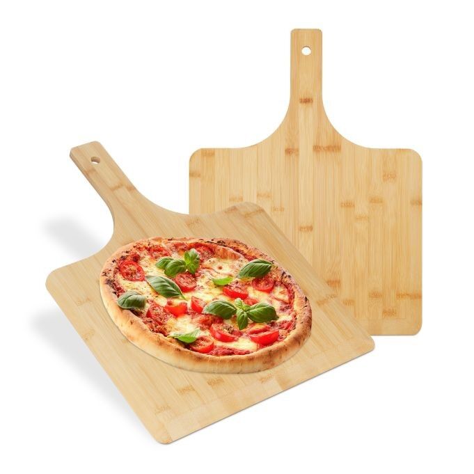 WOODENFURN pizza peel XXL bamboo set of 2