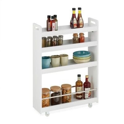 WOODENFURN niche trolley with 4 shelves