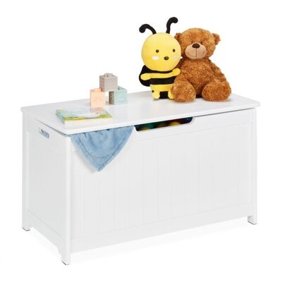 WOODENFURN white storage chest with lid