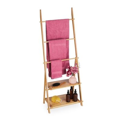 Échelle porte-serviettes WOODENFURN avec 2 étagères
