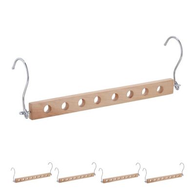 WOODENFURN Space-Saving Wooden Hangers Set of 5
