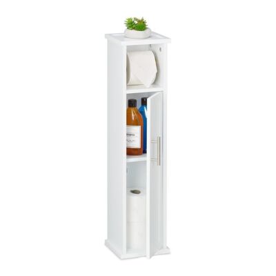 Porte-papier toilette sur pied blanc WOODENFURN