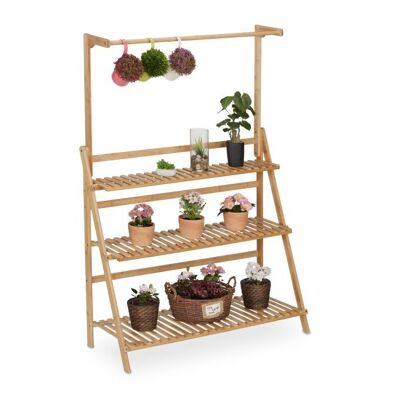 Portafiori in bambù WOODENFURN con asta appendiabiti