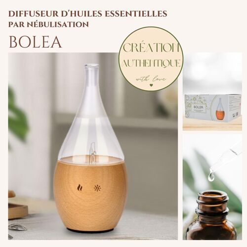 Diffuseur par Nébulisation – Bolea – Bouton Tactile – Cadeau Aromathérapie – Idée Décoration