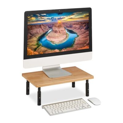 WOODENFURN height-adjustable monitor stand