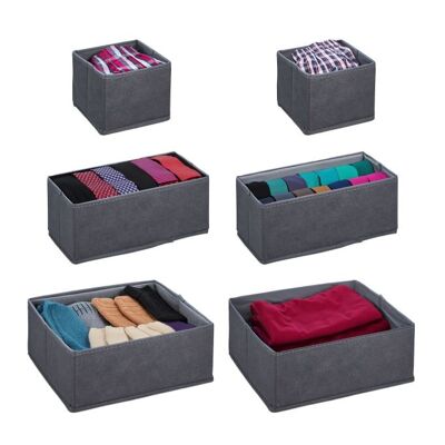 Ensemble de 6 organiseurs de tiroirs WOODENFURN