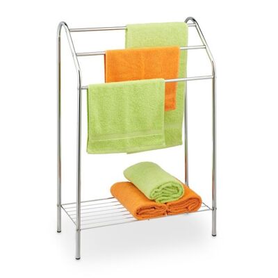 Porte-serviettes à 3 bras avec étagère WOODENFURN