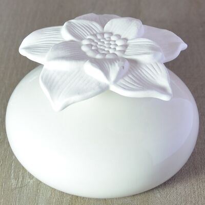 Capillarity Diffuser - White Narcissus - in Ceramic - Healthy and Natural Diffusion - Fragrant Atmosphere - Gift Idea