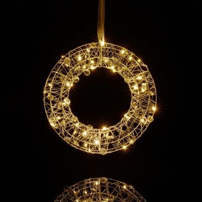 WOODENFURN LED light wreath for the window 25 cm