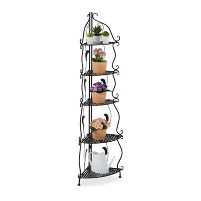 Mensola angolare in metallo WOODENFURN con 5 ripiani