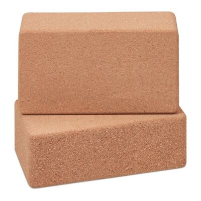 WOODENFURN cork yoga blocks set of 2