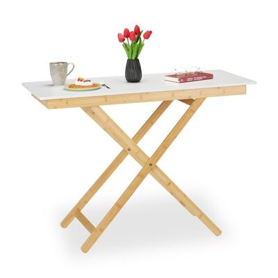 Table pliante WOODENFURN en bambou réglable en hauteur