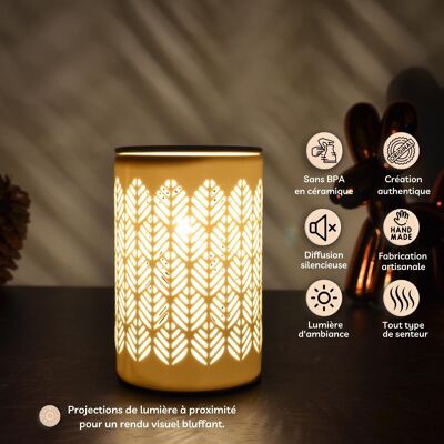 Soft Heat Diffuser – Calorya n°9 – Fine Porcelain – Mood Lamp – Perfumes and Essential Oils – Decorative Object