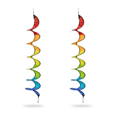 Set di 2 campanelli eolici arcobaleno WOODENFURN