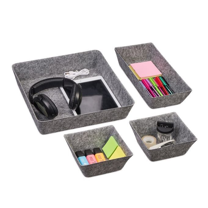 WOODENFURN 4-piece drawer organizer felt