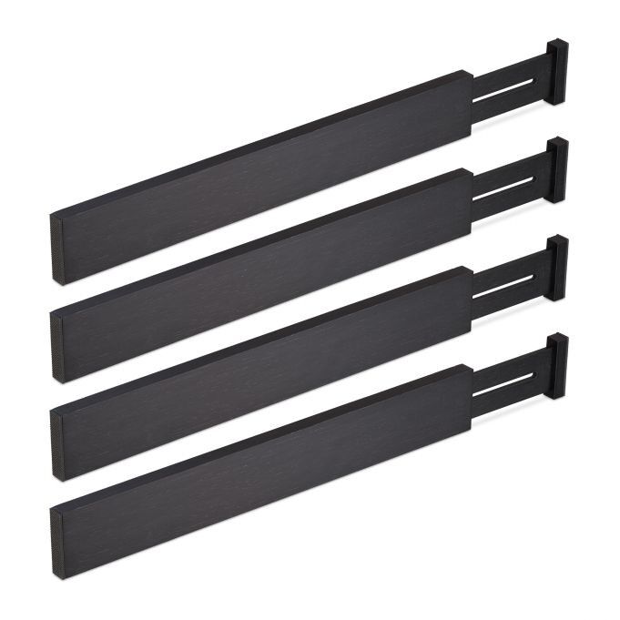 WOODENFURN set of 4 drawer dividers in black