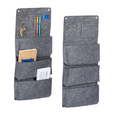 Set di 2 organizer da appendere WOODENFURN con 3 scomparti